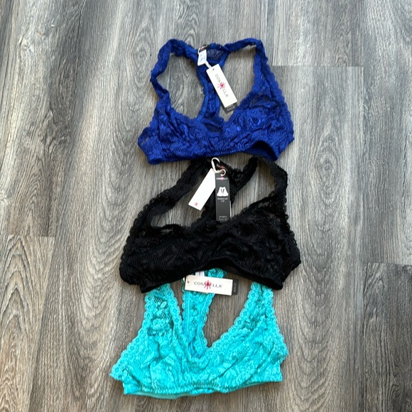 Cosabella Racie stretch lace bralette NWT lot of 3 Size S - Picture 1 of 6